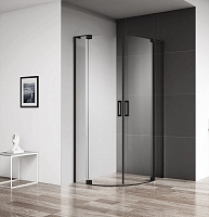 Душевое ограждение Cezares Slider-R-2 80/90, 90/100 стекло прозрачное, серое, профиль черный