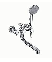 Смеситель с длинным изливом для ванны Ledeme L2587 хром (лейка и шланг в комплекте)