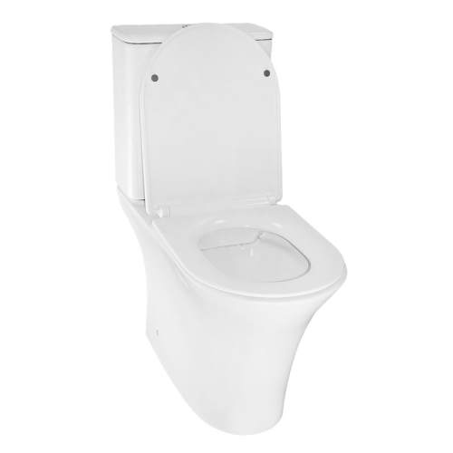 Унитаз напольный безободковый Azario Fretta Round AZ-7121A с сидением микролифт фото 3