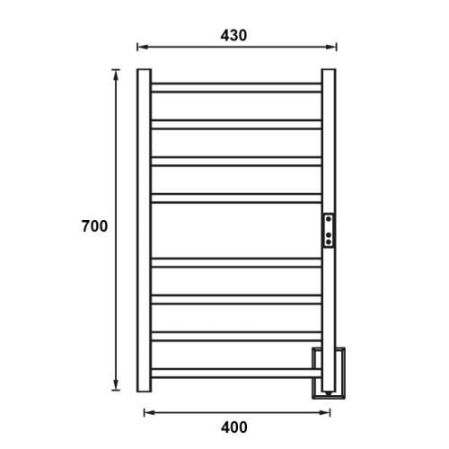 Полотенцесушитель электрический Gerhans K680743W-3 43*70 белый фото 2