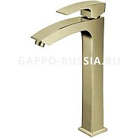 Смеситель высокий для раковины Gappo Jacob G1007-42 бронза