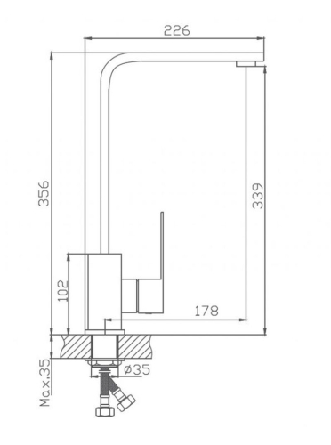 Смеситель кухонный Haiba HB70803 нержавеющая сталь фото 2