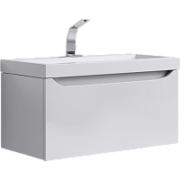 Тумба с умывальником Aqwella Verona 80, 100 подвесная белая 