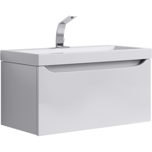 Тумба с умывальником Aqwella Verona 80, 100 подвесная белая 