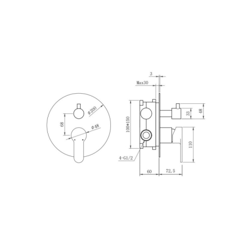 Душевой комплект Berges Ventas 2R 073003, хром фото 3