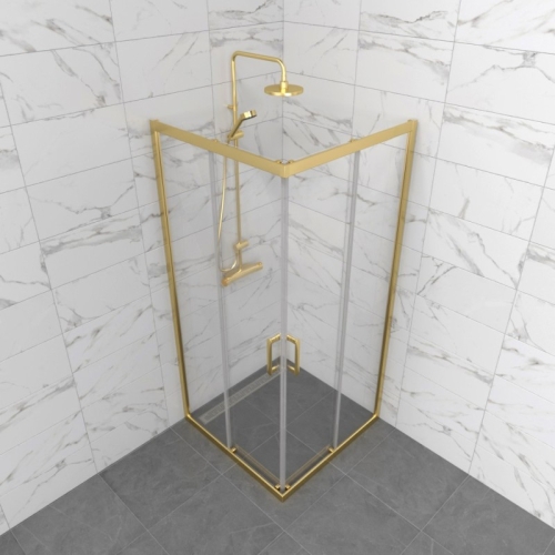 Душевое ограждение Triton Фикс-Голд 80*80, 90*90, 100*100 стекло прозрачное 6мм фото 6