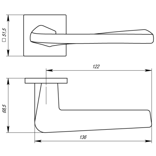 Ручка Armadillo раздельная TORSO USS AB-7 Бронза фото 2