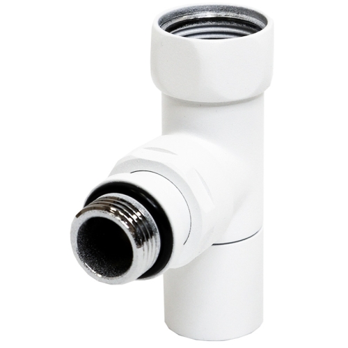 Вентиль запорный угловой г/ш 3/4х1/2 белый матовый