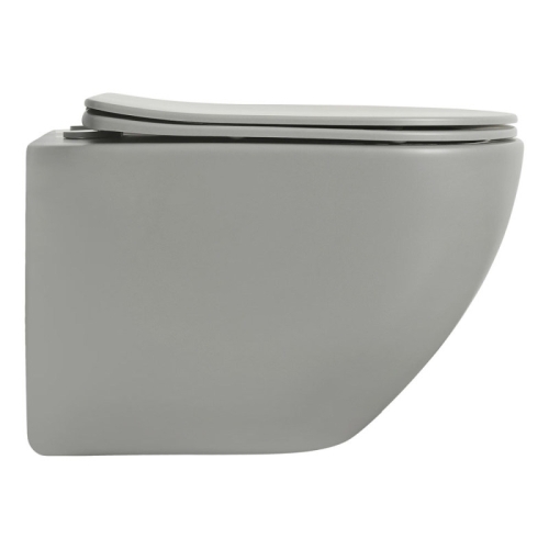 Унитаз подвесной безободковый Aquatek Европа AQ1901-MG, серый матовый фото 4