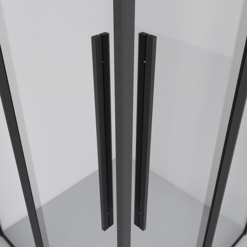 Душевое ограждение Niagara Нова/Nova NG-6822(6823, 6824)-34ВLACK 80*80,90*90, 100*100 стекло прозрачное фото 7