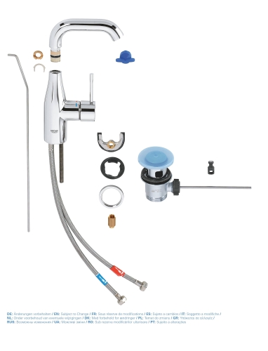 Смеситель для раковины Grohe Essence New, M-Size, хром, (23462001) фото 4