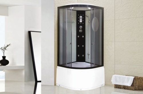 Душевая кабина Niagara Ультра NG-1908-01 90*90*220 высокий поддон(48см),черный,стекло тонированное фото 2