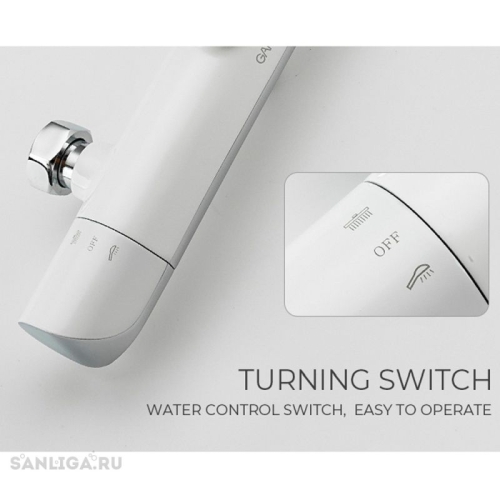 Душевая система с термостатом Gappo G2403-58 хром-белая фото 7