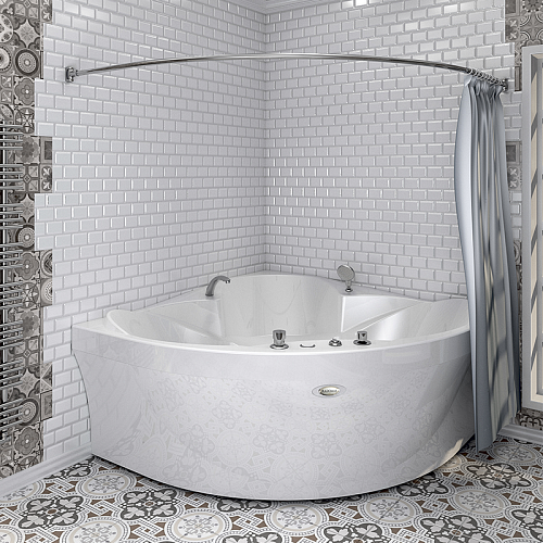 Карниз для шторки на ванну Radomir Филадельфия хром