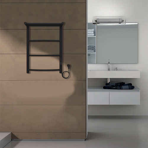 Полотенцесушитель электрический с полкой Azario Verona 40*60, 40*80, 50*80 черный фото 5