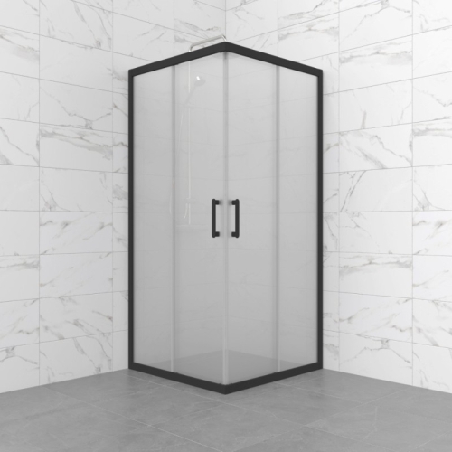 Душевое ограждение Triton Фикс-Блэк-Вельвет 80*80, 90*90 стекло матовое 6мм фото 2