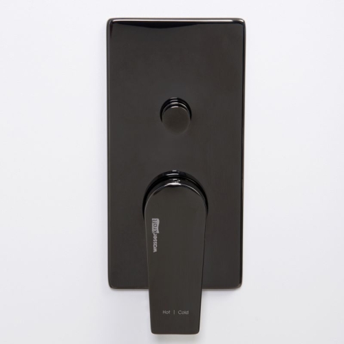 Встроенный смеситель для ванны на 2 положения Wasserkraft Glan 6661 черный глянец фото 2