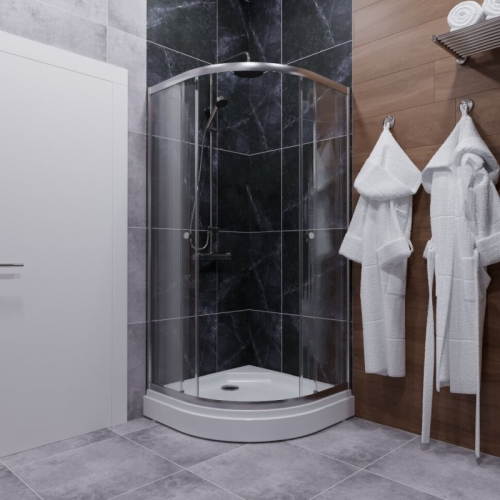 Душевое ограждение Triton Альфа-Хром А 80*80, 90*90, 100*100 низкий поддон, прозрачное стекло фото 4