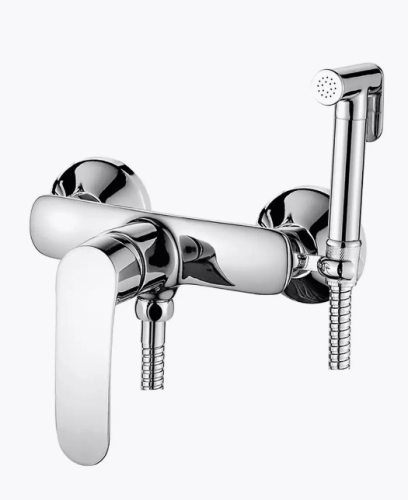 Смеситель с лейкой для гигиенического душа Ledeme L5272 хром