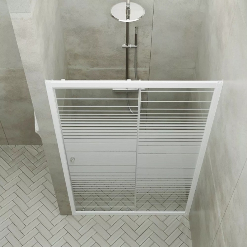 Душевая дверь Triton Слайд 100, 120 стекло Полосы фото 5