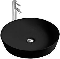 Раковина накладная Aquatek Европа AQ5558-MW 41,5*41,5*13,5, черный матовый
