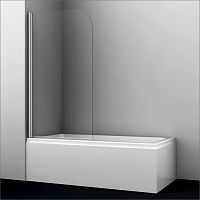 Шторка на ванну Wasserkraft Leine 35P 80 стекло прозрачное, профиль хром