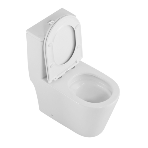 Унитаз-моноблок напольный безободковый Azario Nimbus AZ-6080-AP, смыв Торнадо фото 3