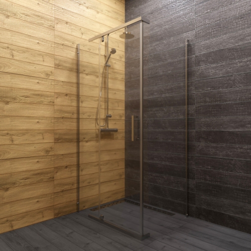 Душевое ограждение Triton Терра-Хром 120*90 прозрачное стекло фото 2