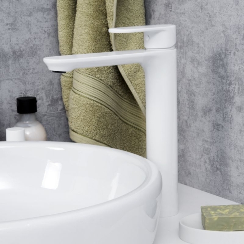 Смеситель высокий для умывальника Wasserkraft Mindel 8503H белый фото 2