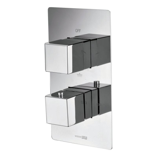 Встроенный смеситель для ванны на 3 положения Wasserkraft АIme 1544 Thermo хром