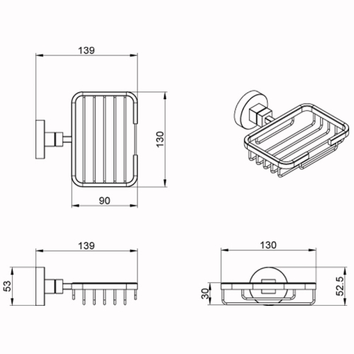 Мыльница решетка Azario Nessy AZ-73109A фото 2