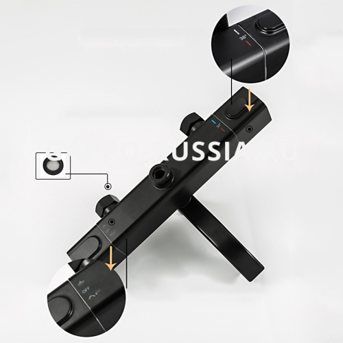 Душевая система с термостатом Gappo G2491-6 черный фото 4