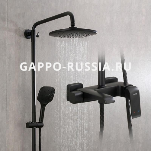 Душевая система Gappo Aventador G2450 черная фото 8