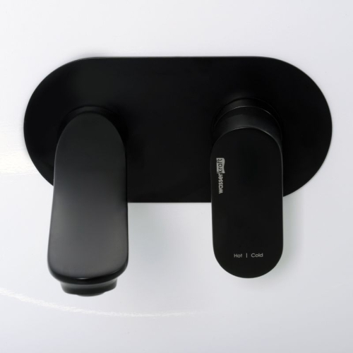 Смеситель для умывальника Wasserkraft Elbe 7430 чёрный Soft-touch встроенный фото 4