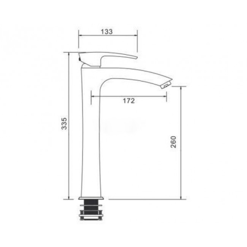 Смеситель высокий для раковины Gappo Jacob G1007-16 черный фото 2