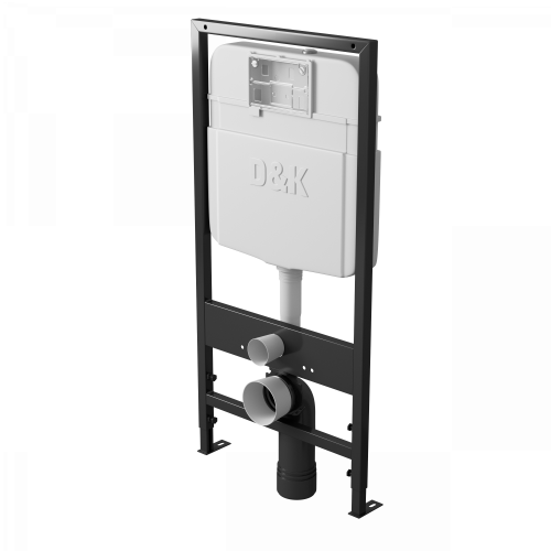 Комплект D&K унитаз Berlin DT1436025, инсталляция DI8055119, клавиша Quadro белая, хром, матовый хром фото 4