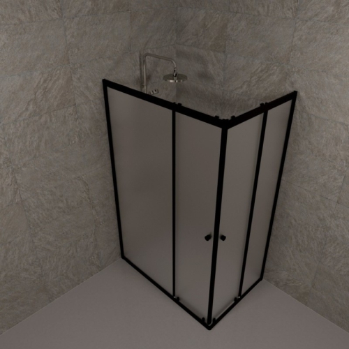 Душевое ограждение Triton Вента-Блэк Вельвет 120*80 стекло матовое фото 2