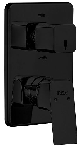 Смеситель для ванны 2 режима (внешняя часть) E.C.A. Tiera 102167205C1EX-KDE черный матовый