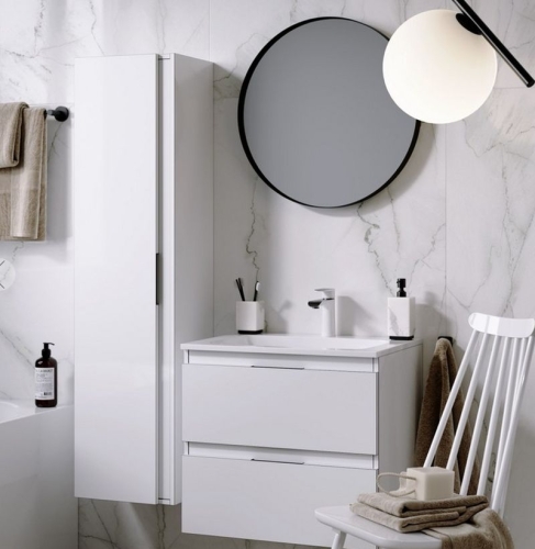 Зеркало Aqwella RM0206(08)BLK 60, 80 в черной раме раме фото 2