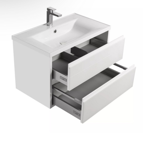 Тумба с умывальником Aquaton Римини 60, 80, 100 Белый Глянцевый фото 2