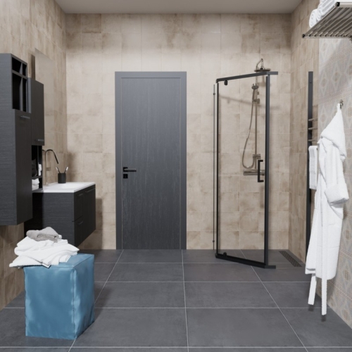 Душевое ограждение Triton Дека-Блэк 90*90, 100*100 стекло прозрачное фото 4