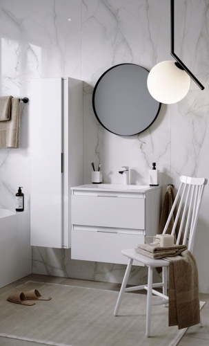 Пенал подвесной Aqwella ACCENT 35 белый фото 2