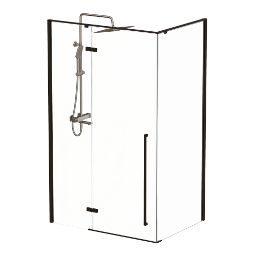 Душевое ограждение Mirsant Vog Black 120*90 без поддона фото 3