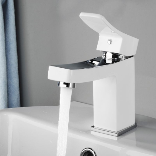 Смеситель для умывальника Wasserkraft Aller 1063WHITE белый-хром фото 2