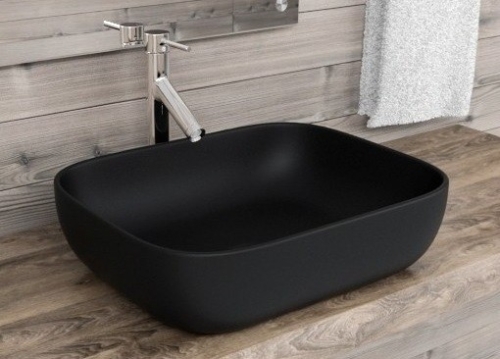 Раковина накладная ESBANO Martel (матовый черный) 50.5x40.5x14
