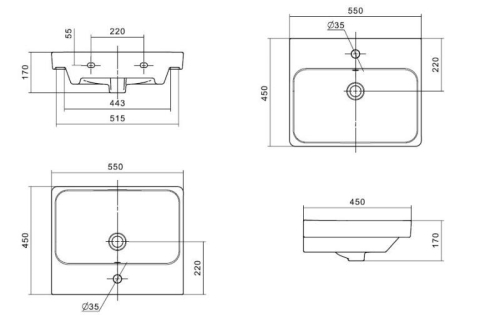 Тумба с раковиной Акватон Оливия 55, 70, 80, 90 белый матовый фото 7