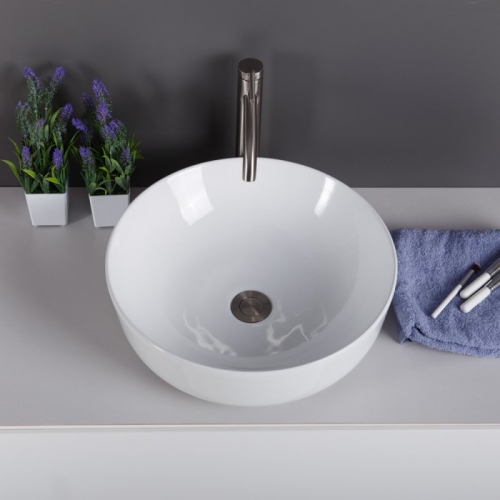 Раковина накладная Belbagno BB1315 410х410х140мм белый глянец фото 2