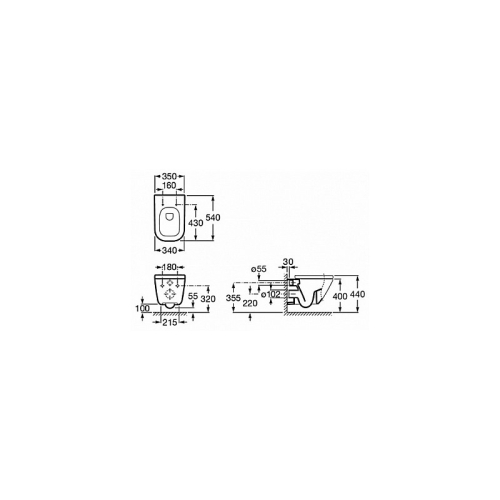 Унитаз подвесной Roca Gap ободковый + сидение микролифт фото 3