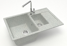 Мойка Glanz Блонди J210 755x500x218 матовая светло-серый, темно-серый, песочный, бежевый, антрацит, белый