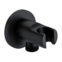 Подключение шланга c держателем Wasserkraft Elbe A083 черный Soft-touch